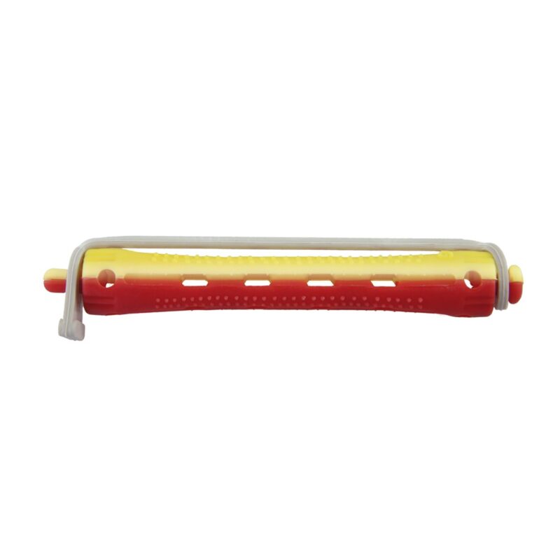 Permanentspole 9 mm x 70 mm gul/rød - 12 stk.