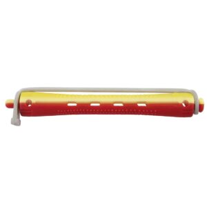 Permanentspole 9 mm x 91 mm gul/rød - 12 stk.
